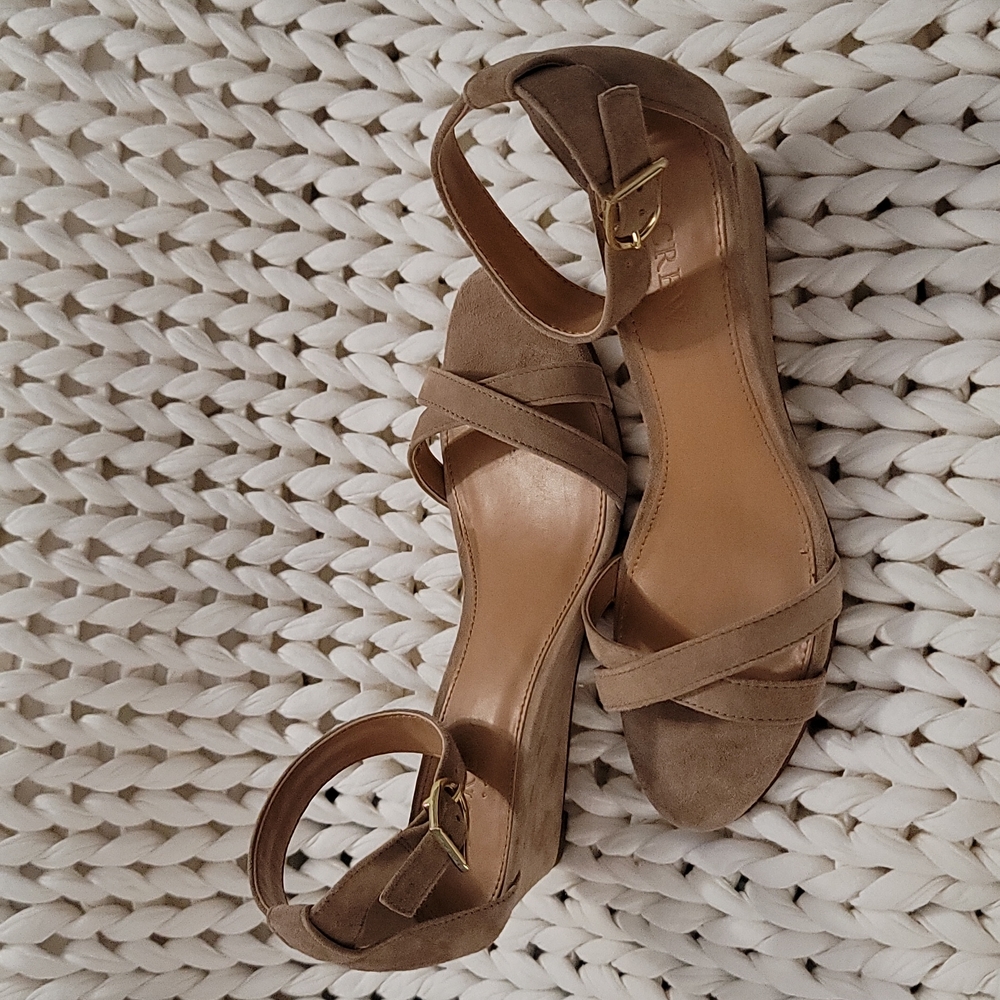 J Crew demi wedge Sandals sz 6